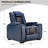  39" Adjustable Headrest Power Recliner Man Cave Home Theater Chair With Cup Holders USB LED (Set of 2)-1161663832