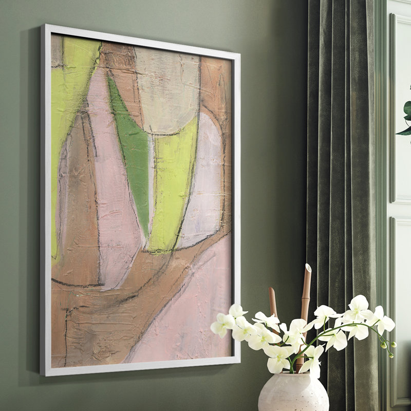 «Many Layers I», reproduction encadrée - bois massif, Blanc, H 28 po x l 22 po