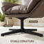 Faux Leather Swivel Accent Chair-725174865