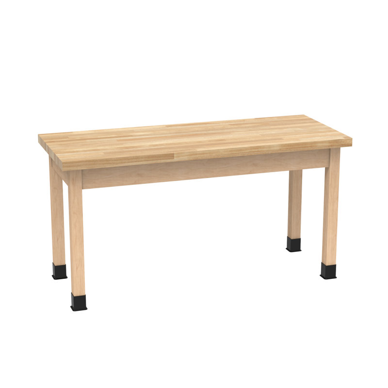 Série de tables à tablier PerpetuLab, H 30 po x L 72 po x l 24 po, Érable naturel / érable naturel