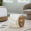 Laine tissée à la main contemporaine beige et bois de manguier avec couvercle amovible, largeur de 16,54 po, profondeur, hauteur de 17 po, poids de 15 lb, utilisation intérieure seulement, limite de poids de 250 lb, rangement sans couvercle