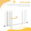 Barrière pour animaux 29 "à 34" avec porte à pression pour escaliers, blanc