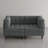 Upholstered Gray Tufted Corduroy Modular Sofa with Pillow Back-627157601