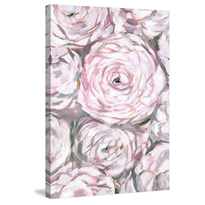 « grappe of pivoines », reproduction sur toile tendue, H 12 po x l 8 po x P 1,5 po