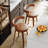 Faux Leather Swivel Bar Stools (Set Of 2)-1271729987
