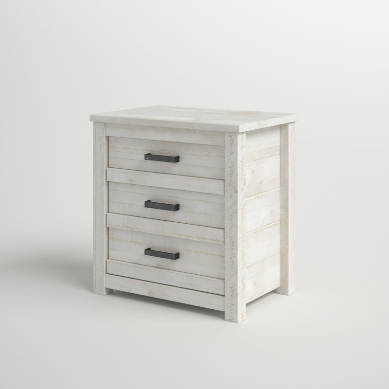 Romney 26'' W Solid Wood Nightstand, Antique White