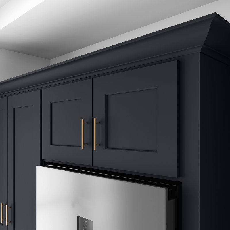 Armoire de cuisine en bois massif prête à assembler, H 15 po x l 30 po x P 12 po, Noir Shaker
