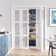 Double 3-lite Glass Door Solid Manufactured Wood Bi-fold Door With Installation Hardware Kit