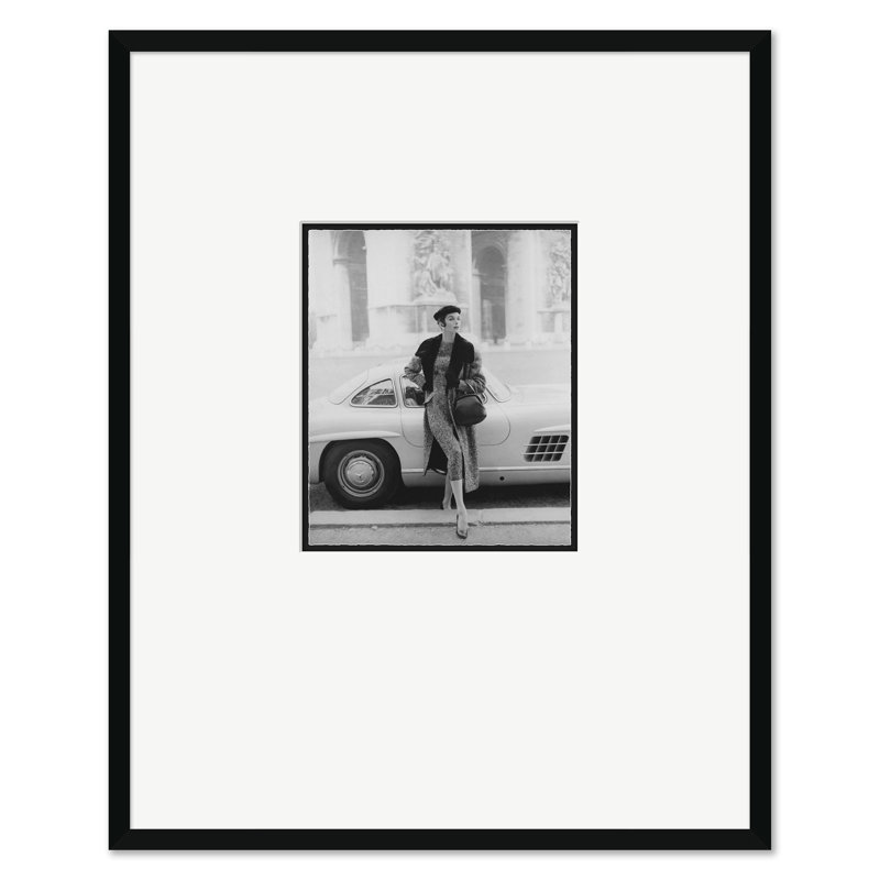 Vogue Magazine, "Anne St. Marie By A Mercedes-Benz Car", Henry Clarke, September 1, 1955 Print