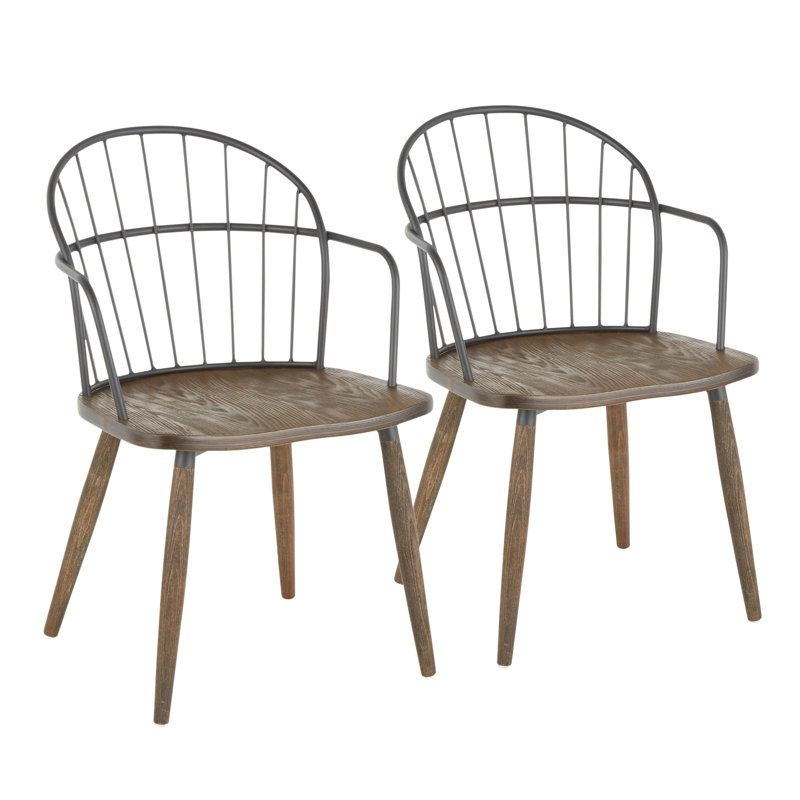 Fauteuil Spindle brun foncé