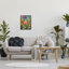 Peinture florale fantaisiste sur bois-93924206