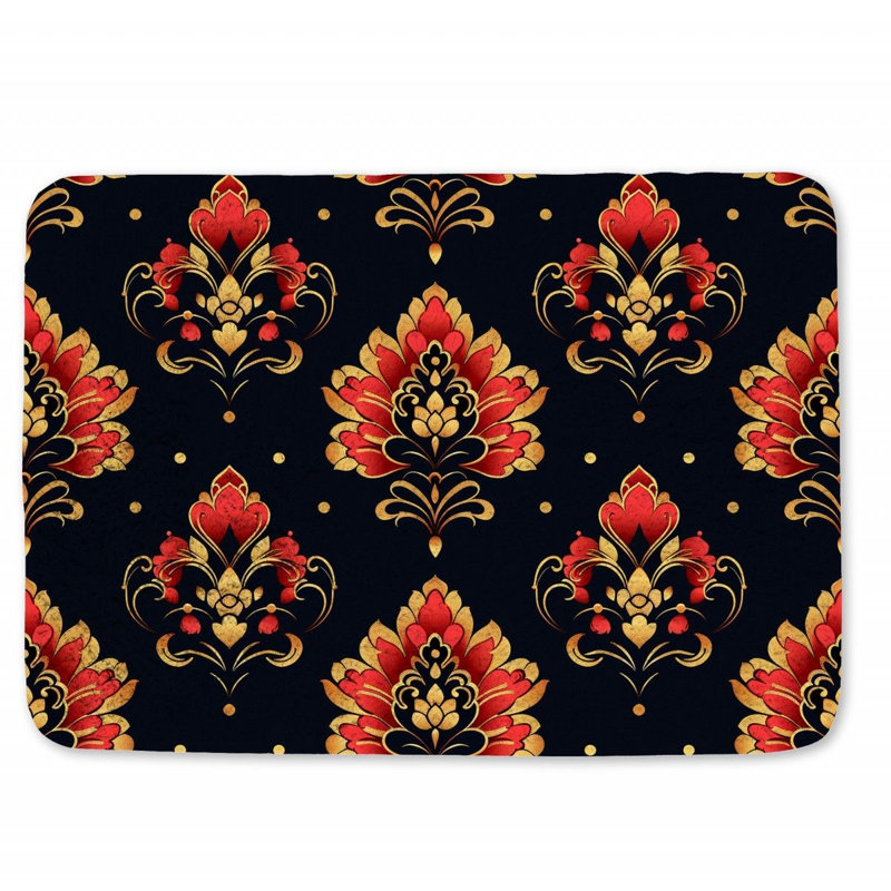 Tapis de bain en microfibre / microsuède Cigdem, L 17 po x L 24 po