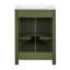 Meuble-lavabo vintage avec lavabo en céramique et portes à fermeture en douceur