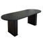 Table de salle à manger extensible noire avec base en bois pour 4 à 8 personnes-1775094260