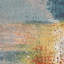 Tapis d'intérieur bleu / orange à motif abstrait brossé 5 pi 3 po x 7 pi 7 po Shiba-977487603