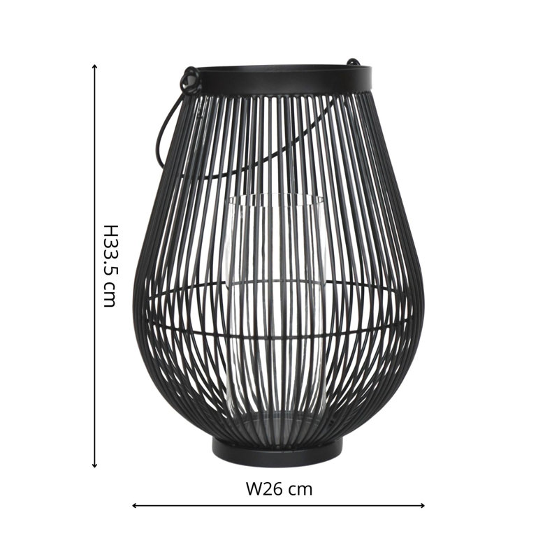 Venere Lantern, 33.5cm H x 26cm W x 26cm D