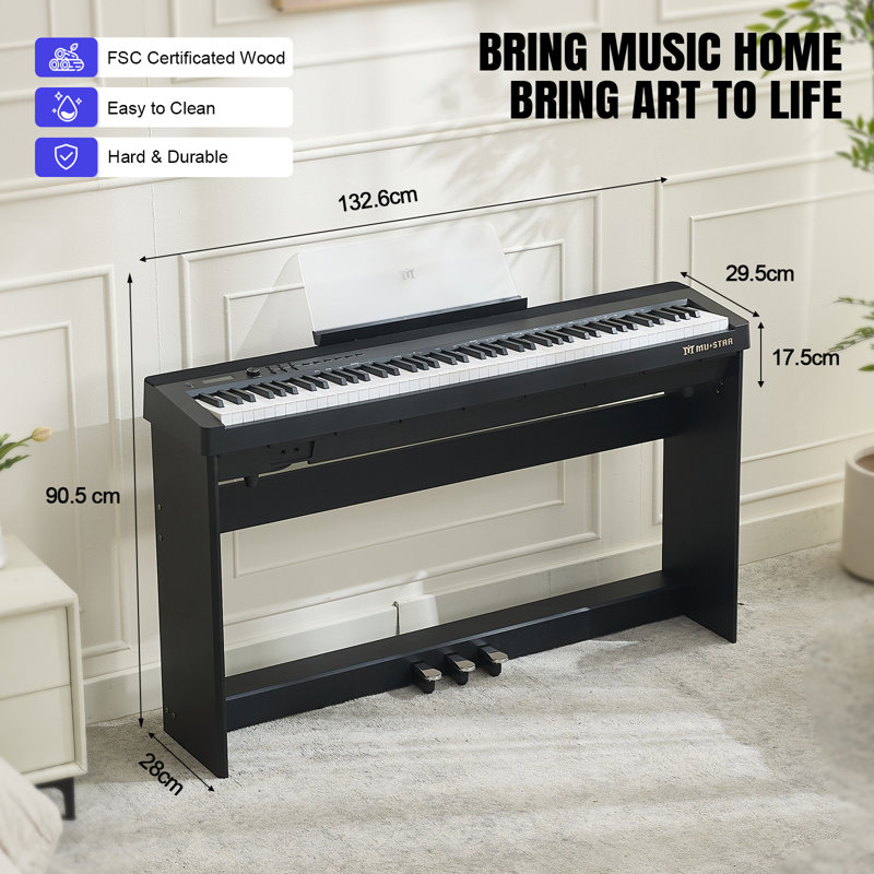 Black Wood Electric Play Music Instrument