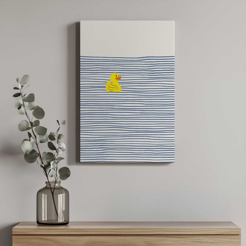 Reproduction d'art sur toile «Yellow Ducky» par Little Dean, Toile tendue, Ne s’applique pas, H 24 po x l 18 po