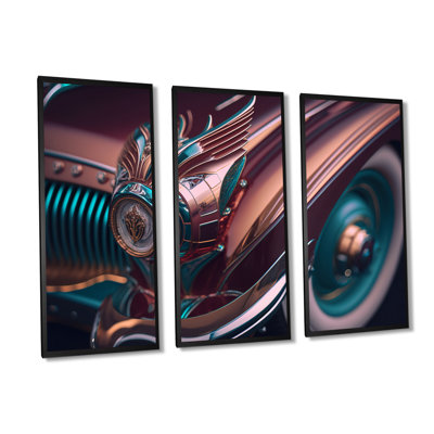 Beautiful Vintage Car In Retro Colors IV " Beautiful Vintage Car In Retro Colors IV " 3 - Pieces