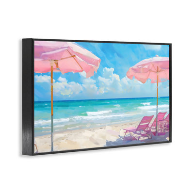 Parapluie Paradise Beach, estampe numérique, design par LSR Design Studio