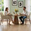 Upholstered Solid Wood Dining Chair Side Chair With Armrests-509341753