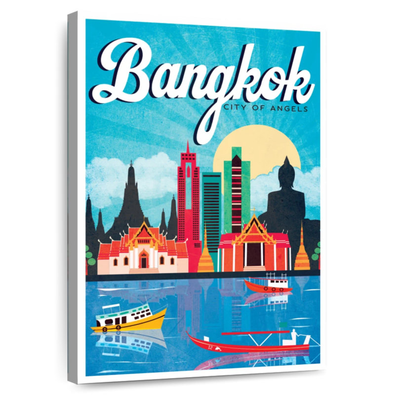 Affiche rétro de bangangourisme, H 45 po x l 30 po
