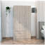 Armoire 3 portes avec deux tiroirs, tablettes et barre de suspension austral-775927262