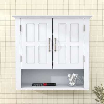 Armoire à pharmacie élégante avec tablettes réglables et tablette ouverte