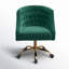 Chaise de travail en velours Doreen-1220209881