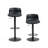 Modern PU Leather Adjustable Counter Height Swivel Barstools(Set Of 2)-1118433821