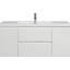 Meuble-lavabo mural de 48 po avec lavabo, meuble-lavabo mural moderne avec lavabo en résine et tiroirs à fermeture en douceur, blanc brillant 24V11-48GW