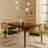 Mid-Century Modern Velvet Dining Chairs - Upholstered Rattan Back & Stainless Steel Cantilever Base-202660492