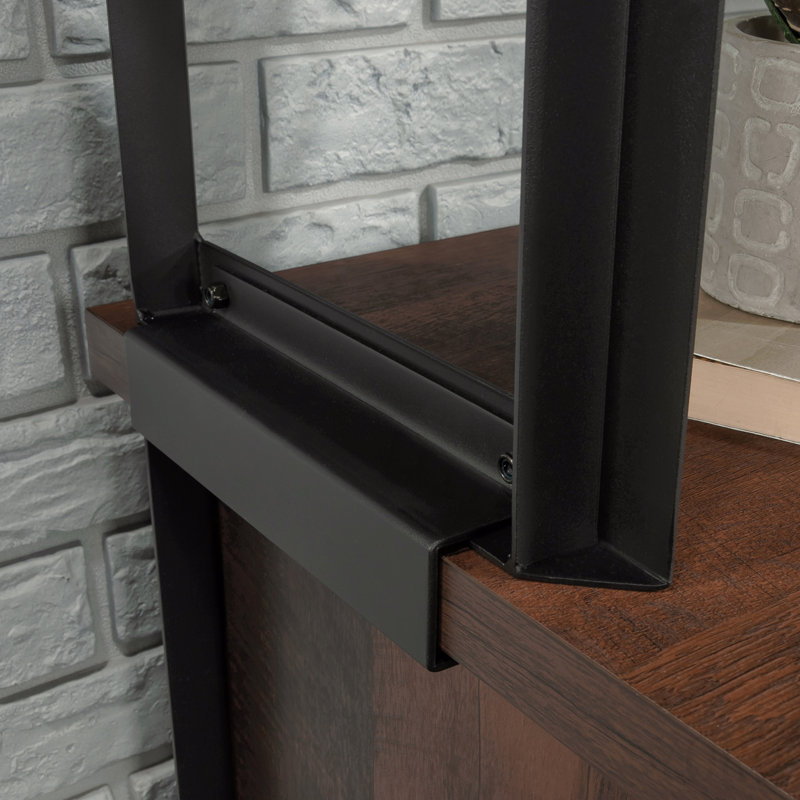 Huche avec porte barrister, finition brune