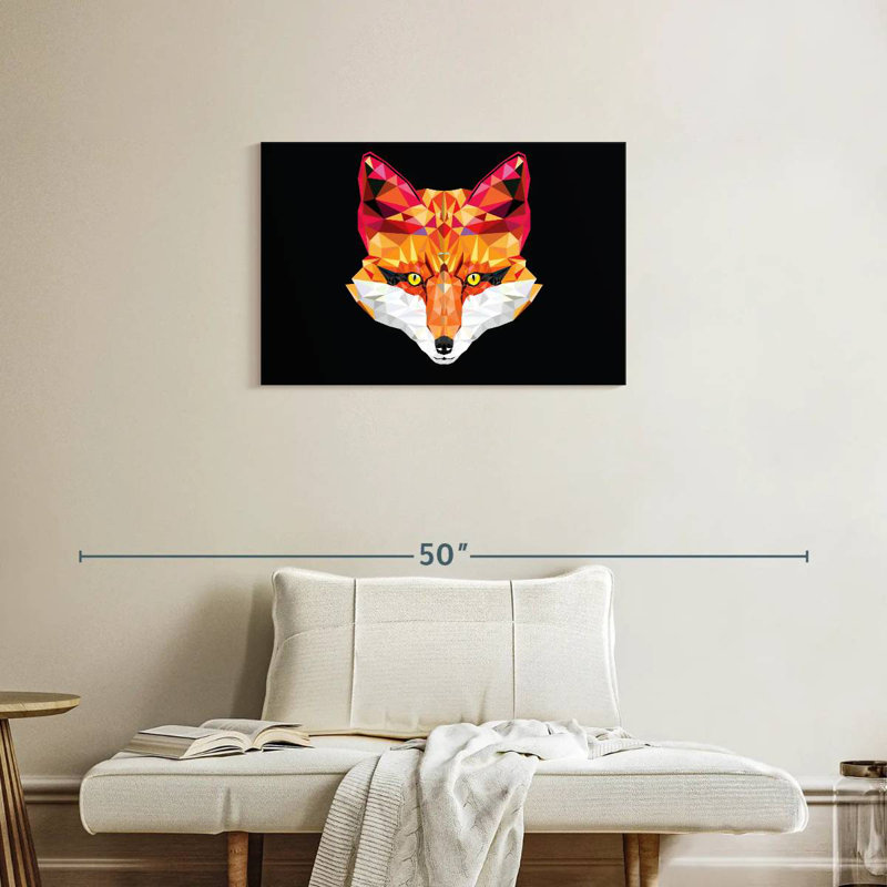 Geometric Fox, 20" H x 30" W