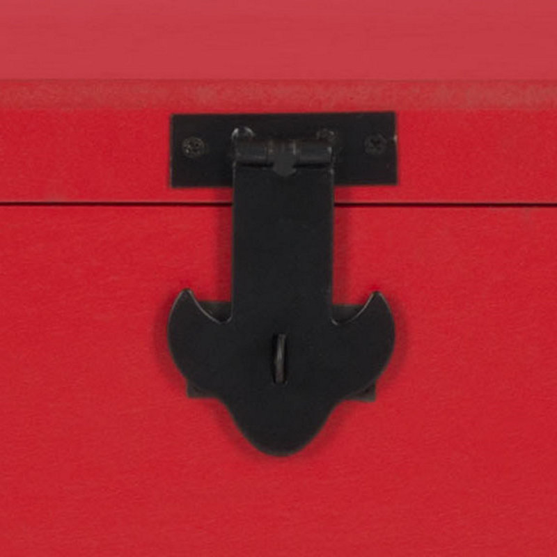 Table basse avec rangement Farnham, Rouge chaud