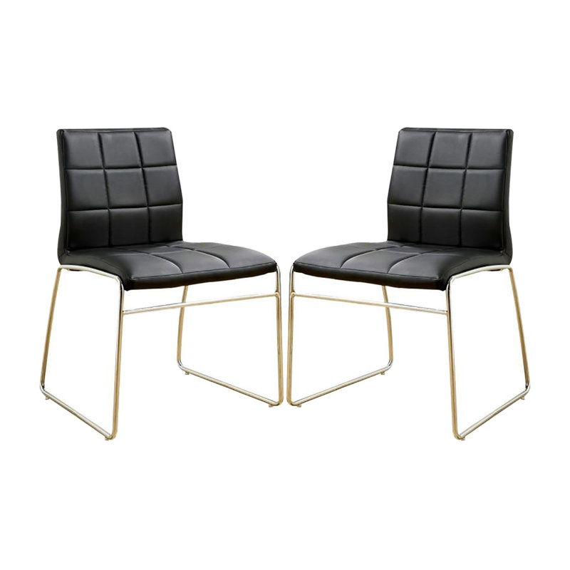 Chaises de salle à manger contemporaines, Doré, Noir