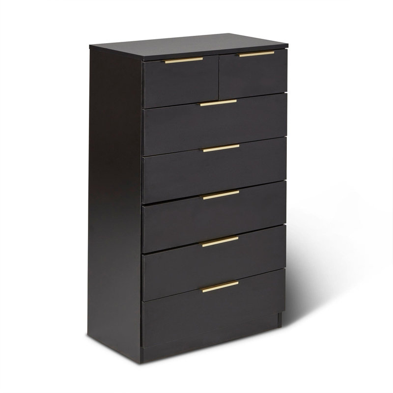 Glenhaven Wardrobe And Drawers Bedroom Set, Black