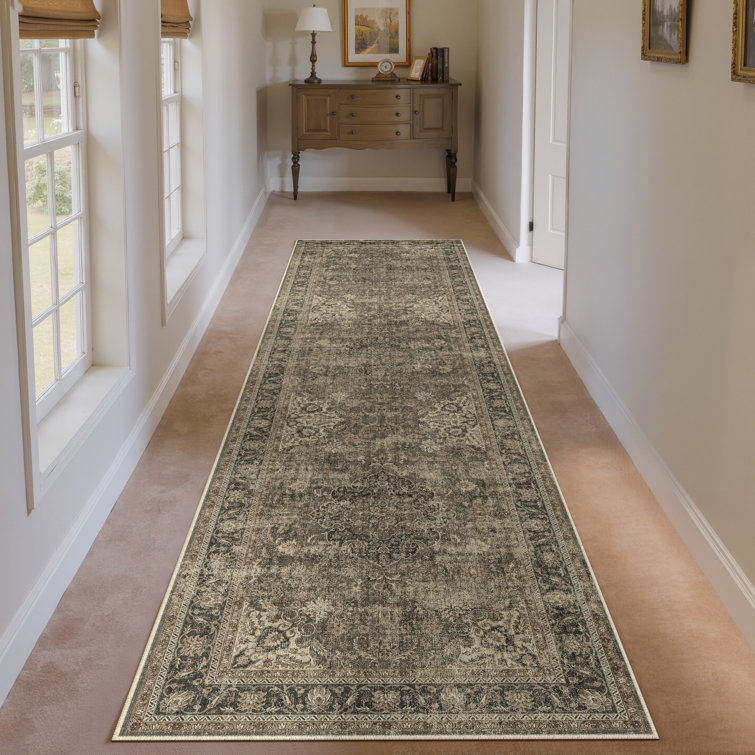 Stella Machine Washable Oriental Area Rug With Non-Slip Backing
