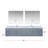 Dark Grey Double Bath Vanity 84 in. W x 22 in. D, Carrara Marble Top, Faucet Set, and 36 in. LED Mirrors