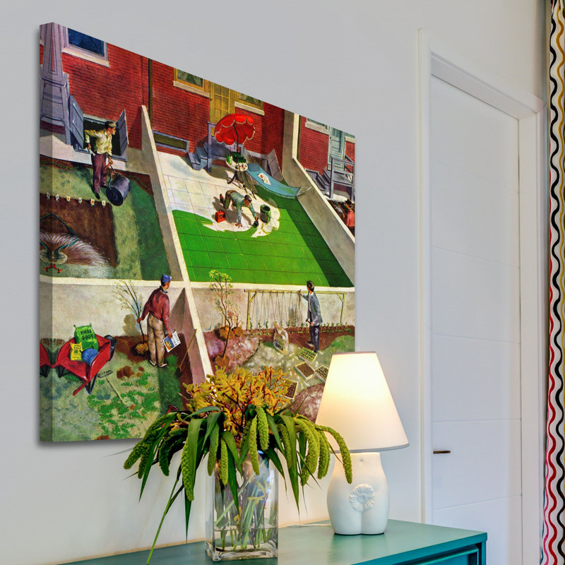 Reproduction d’art sur toile tendue, "green the patio green" par thornton utz, H 18 po x l 18 po