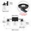 Luminaire de salle de bain à 3 lumières, lumières de meuble-lavabo à intensité variable 5CCT, applique murale moderne en cristal à DEL avec bulles transparentes 3000K / 3500K / 4500K / 5000K / 6000K-1396623349