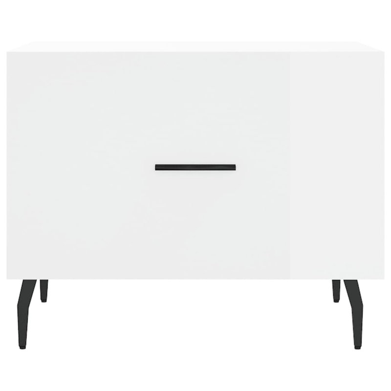 Azaela Four Leg Coffee Table with Storage, High Gloss White