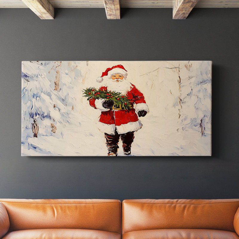 Christmas Series-V- Toile tendue avec châssis - Prêt à accrocher, H 16 po x l 32 po
