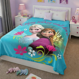 Couverture en peluche Disney Frozen, 60 x 80 pouces, lavable à la machine