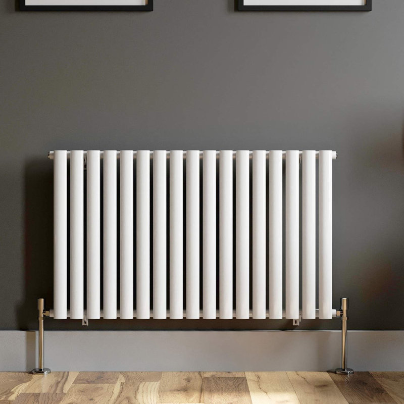 iBathUK Princia Horizontal Single Oval Panel Radiator, White, 600cm H x 1020cm W x 55cm D