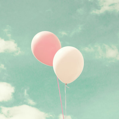 Colourful Pastel Balloons - Wrapped Canvas Print