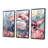 Pink Grey Hunting Shark Watercolor I - Sharkwall Art Wall Art Living Room Set-1294323902-1294323898