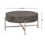 Table basse à tambour avec 1 tiroir, brun clair et champagne