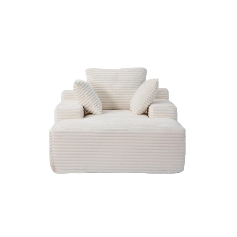 Méridienne surdimensionnée surdimensionnée Cozy Cloud Couch, Blanc