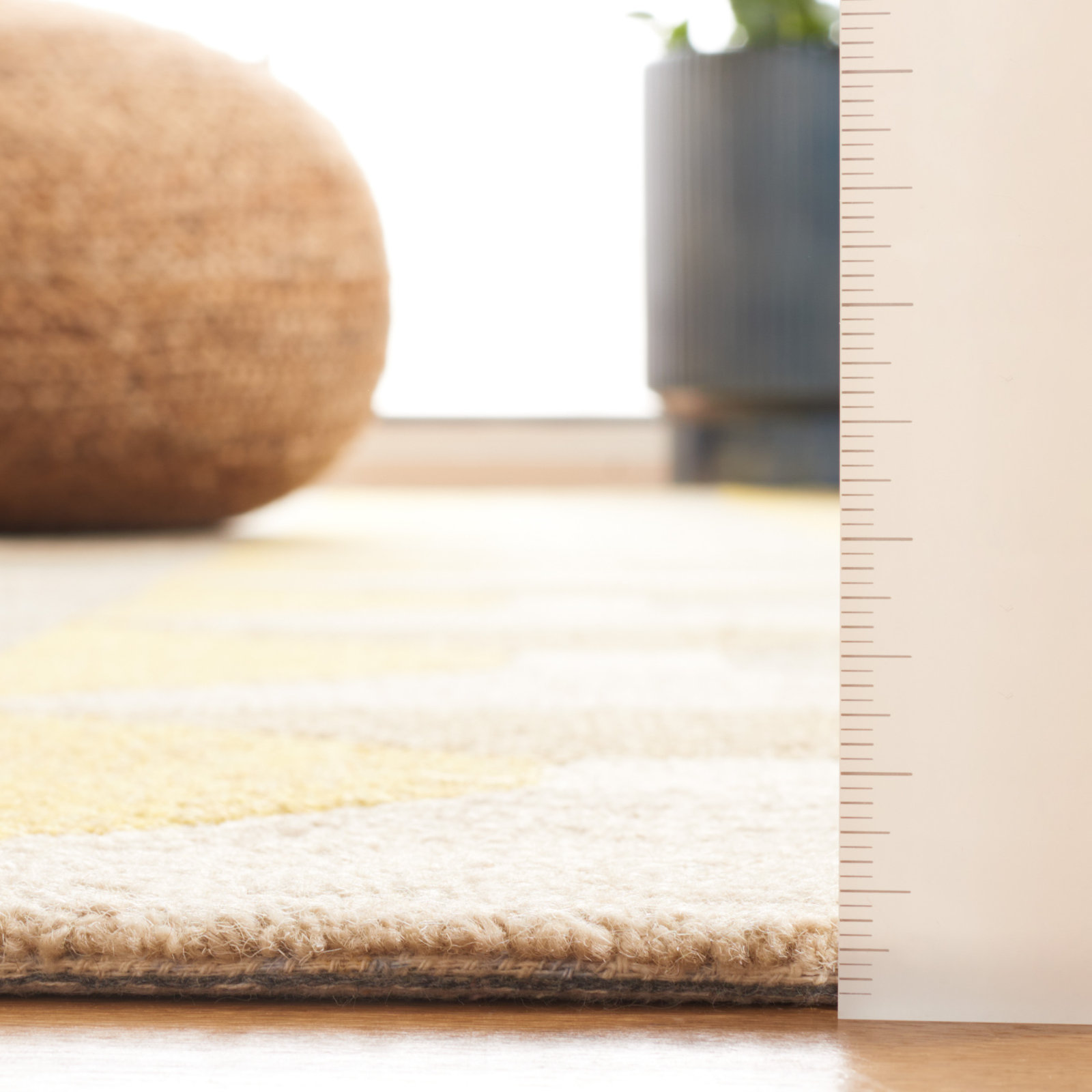 Gilderoy Gold Gray Hand-Tufted Wool Rug, Runner 2'3" x 8'